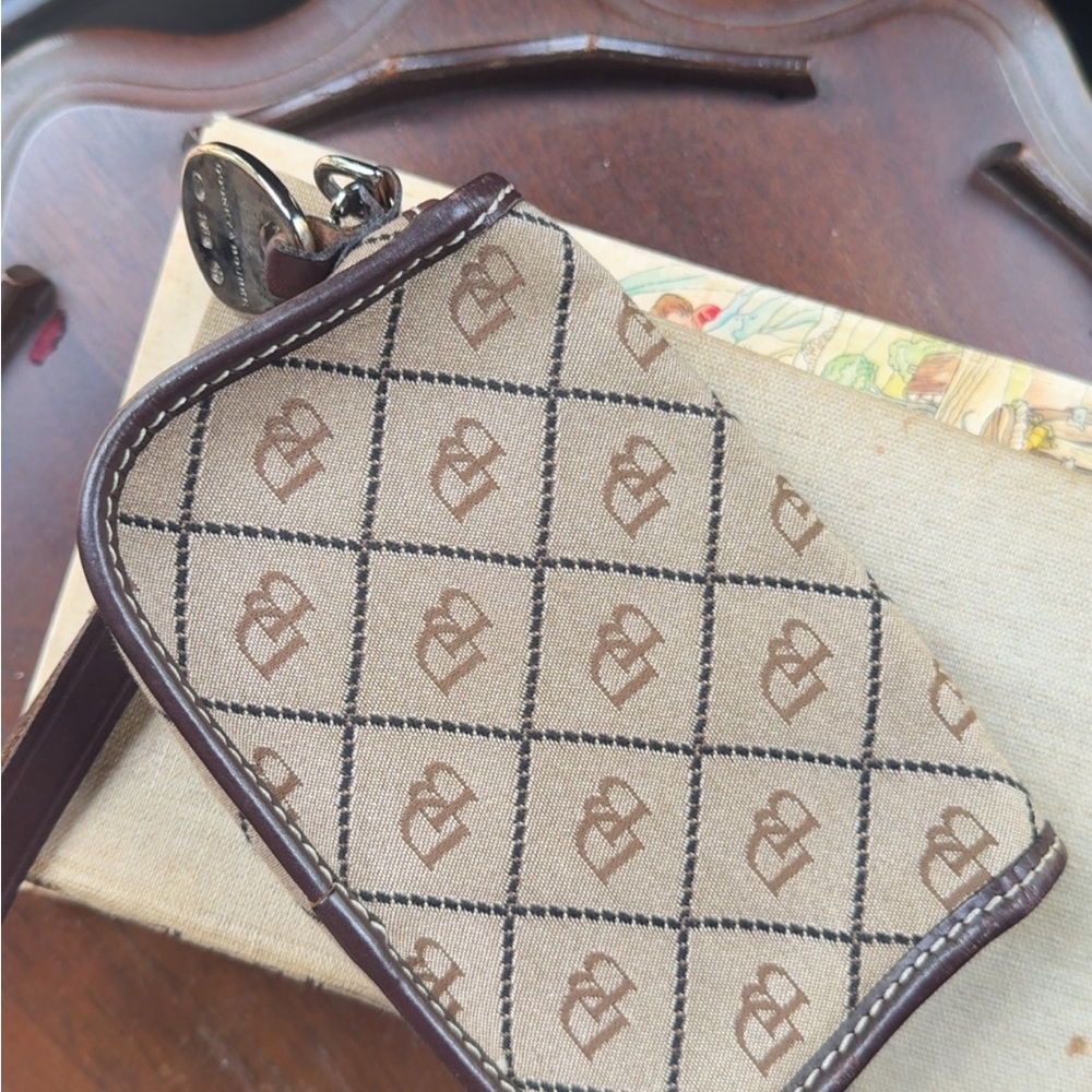 Beige and Brown Monogram Small Wallet - Picture 3 of 4